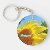 パーソナライズなキーホルダーは一流のヒマワリの夏を加えます キーホルダー (正面)