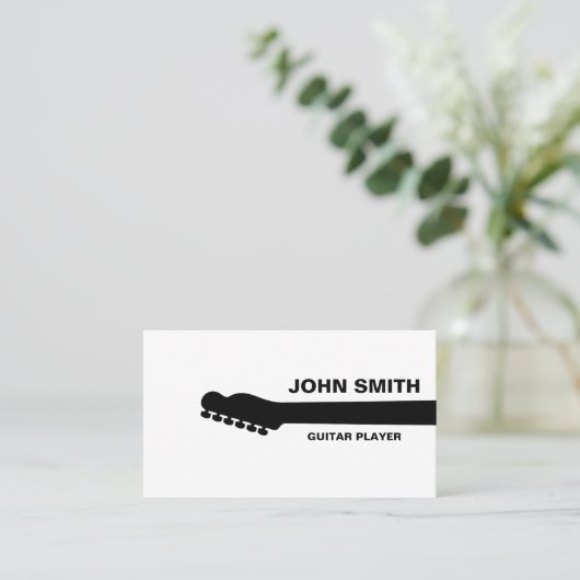 パーソナライズなギターの先生の音楽的なミュージシャン 名刺 (スタンド正面)