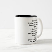 パーソナライズなギフトの父の日-犬のパパのためのギフト ツートーンマグカップ (正面右)