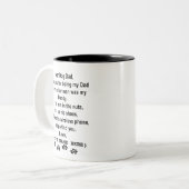 パーソナライズなギフトの父の日-犬のパパのためのギフト ツートーンマグカップ (正面左)