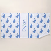 パーソナライズなクジラのビーチタオル ビーチタオル (正面)