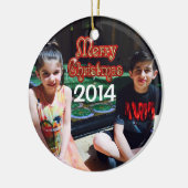 パーソナライズなクリスマスのオーナメント2014年 セラミックオーナメント (左)