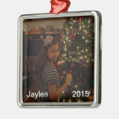 パーソナライズなクリスマスのオーナメント メタルオーナメント (左)