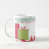 パーソナライズなクリスマスのギフトのベビーシッターの写真のマグ コーヒーマグカップ (左)