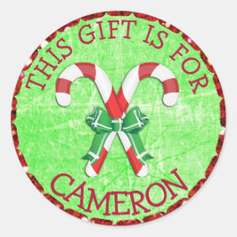 パーソナライズなクリスマスのギフトのラベルの休日のステッカー ラウンドシール