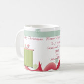 パーソナライズなクリスマスのギフトの祖父母の写真Mu コーヒーマグカップ (正面左)