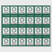 パーソナライズなクリスマスのサンタの速達 ラッピングペーパー (フラット)