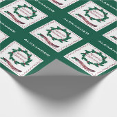 パーソナライズなクリスマスのサンタの速達 ラッピングペーパー (角)