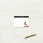 パーソナライズなクリスマスのパグ犬のポスト・イット ポストイット (デスク上)