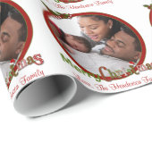 パーソナライズなクリスマスの写真の包装紙 ラッピングペーパー (ロールコーナー)