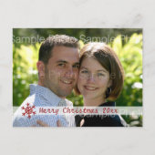 パーソナライズなクリスマスの写真カード シーズンポストカード (正面)