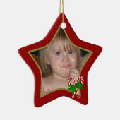 パーソナライズなクリスマスの星のオーナメント セラミックオーナメント (右)