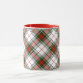 パーソナライズなクリスマスの格子縞の~ マグカップ (中央)