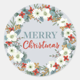 パーソナライズなクリスマスの点手の教養があるステッカー ラウンドシール