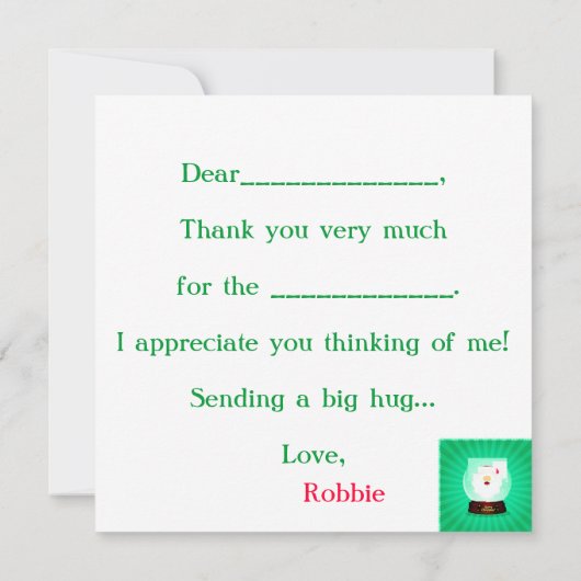 パーソナライズなクリスマスは子供の盛り土からの感謝していしています 招待状 (裏面)