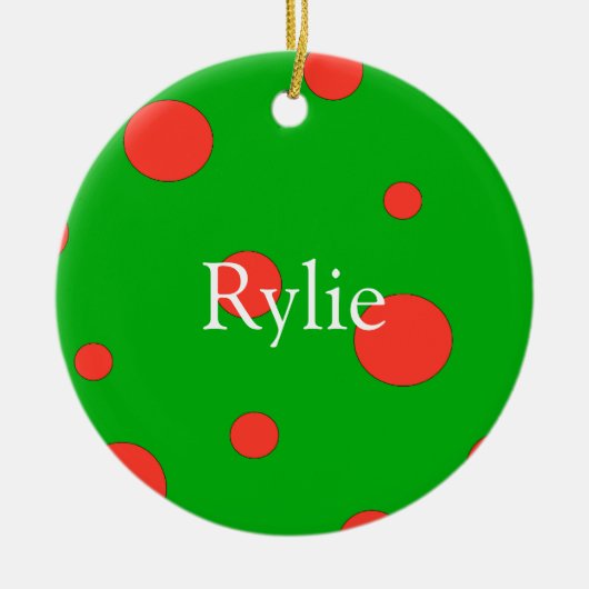 パーソナライズなクリスマスオーナメント セラミックオーナメント (正面)