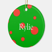 パーソナライズなクリスマスオーナメント セラミックオーナメント (左)