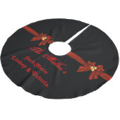 パーソナライズなクリスマスツリーのスカート ブラッシュドポリエステルツリースカート (アングル)