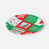 パーソナライズなクリスマス・パーティのプレート ペーパープレート (アングル)