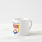 パーソナライズなクロアチアの旗 エスプレッソカップ (正面右)