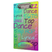 パーソナライズなクールでカラフルなダンス クリップボード (左)