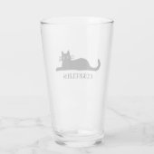 パーソナライズなクールで黒い子猫猫 タンブラーグラス (裏面)