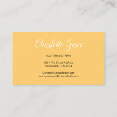 パーソナライズなグラフィック・デザインのブラシの打撃(オレンジ) 名刺 (裏面)