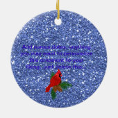 パーソナライズなグリッターの雪だるまのオーナメント セラミックオーナメント (裏面)