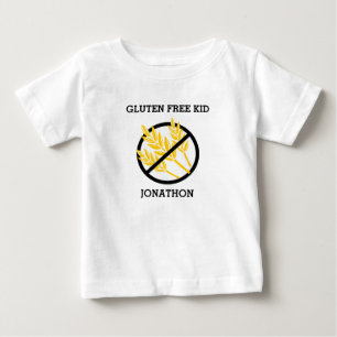 パーソナライズなグルテンの自由な子供Celiacグルテン無し ベビーTシャツ