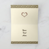 パーソナライズなグレイハウンドのペイズリー愛カスタム カード (内部)