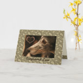 パーソナライズなグレイハウンドのペイズリー愛カスタム カード (黄色い花)