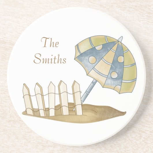 パーソナライズなコースターのビーチの砂岩コースター コースター (正面)