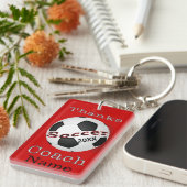 パーソナライズなコーチのギフトサッカー、サッカーKeychain キーホルダー (正面右)