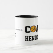 パーソナライズなコーチのバスケットボール- マグカップ (中央)