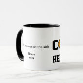 パーソナライズなコーチのバスケットボール- マグカップ (正面左)