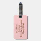 パーソナライズなコーヒーくまの荷物のラベル ラゲッジタグ (裏面縦)