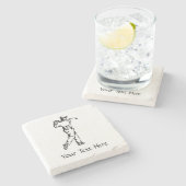 パーソナライズなゴルファー ストーンコースター (横)