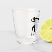 パーソナライズなゴルフウィスキーの小グラス ショットグラス (左)
