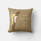 パーソナライズなゴルフクラブハウスの金ゴールドの装飾用クッション クッション (正面)