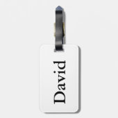 パーソナライズなゴルフバッグのラベル ラゲッジタグ (裏面縦)