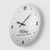 パーソナライズなゴルフ時計 ラージ壁時計 (傾斜)