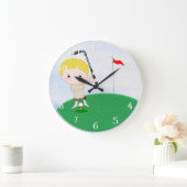 パーソナライズなゴルフ柱時計 ラージ壁時計 (ホーム)