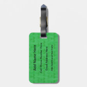 パーソナライズなゴルフ漫画のゴルファー ラゲッジタグ (裏面縦)