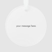 パーソナライズなゴルフ・ボール オーナメント (裏面)