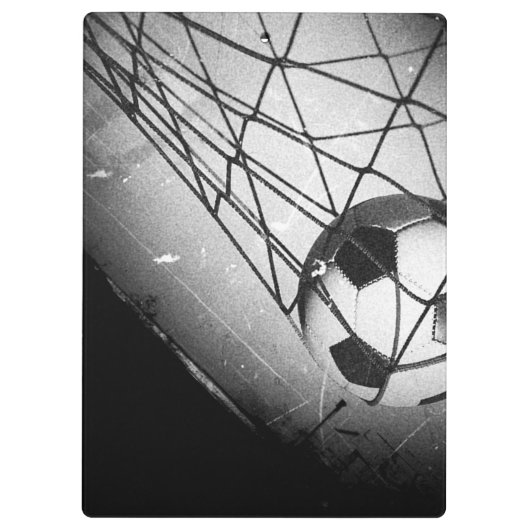 パーソナライズなゴールのクールなヴィンテージのグランジなフットボール クリップボード (裏面)