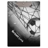 パーソナライズなゴールのクールなヴィンテージのグランジなフットボール クリップボード (正面)