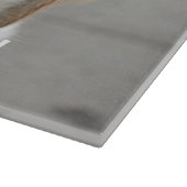 パーソナライズなゴールデン・リトリーバー犬の写真および名前 カッティングボード (角)