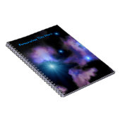 パーソナライズなサイファイの星雲の螺線形ノート ノートブック (右側)
