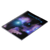 パーソナライズなサイファイの星雲の螺線形ノート ノートブック (左側)