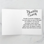 パーソナライズなサッカーのサンキューカード、指示 サンキューカード (内部)